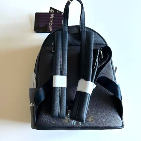 Loungefly Addams Family Wednesday Nevermore Academy Castle Glow Mini Backpack - Picture 10 of 13